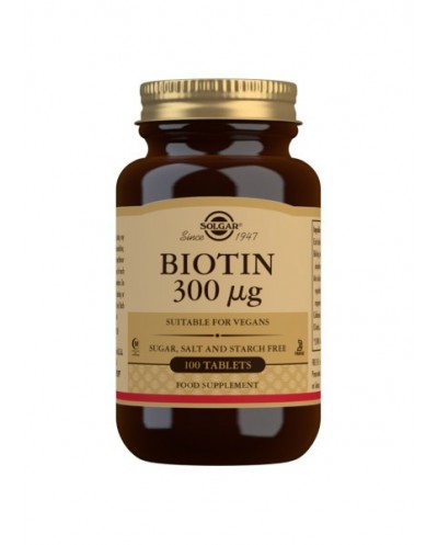 Biotina 300 mg SOLGAR 100...